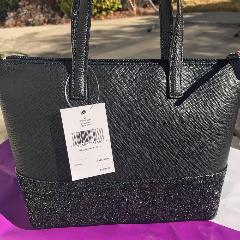 ➕Kate spade Ina Greta Court black glitter bag - Picture 4 of 8